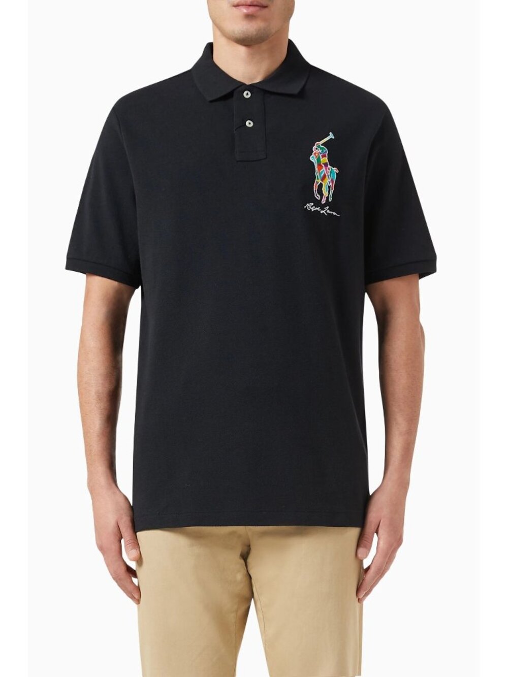 NWOT Polo Ralph Lauren Men's Embroidered Black Polo Shirt Size 2XLT Preppy Golf